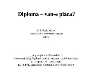 diploma van e piaca