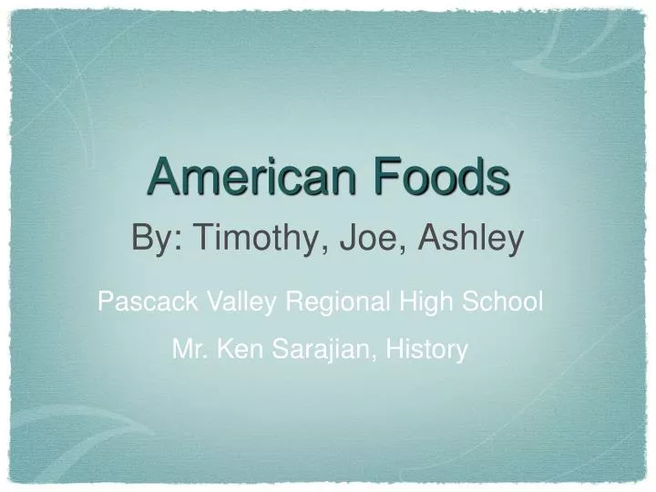 american foods
