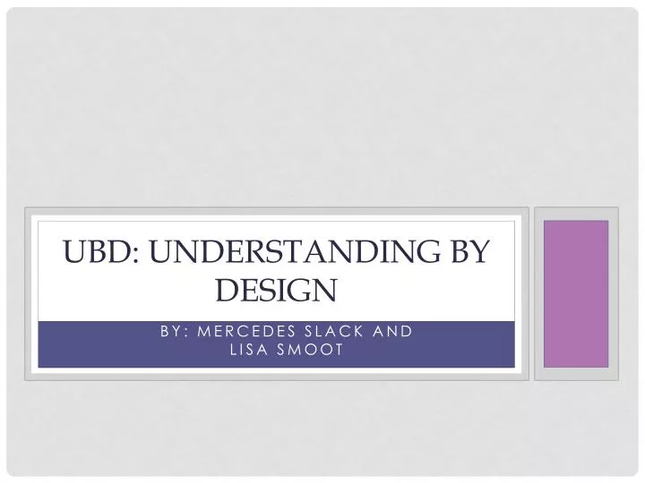 ubd understanding by design