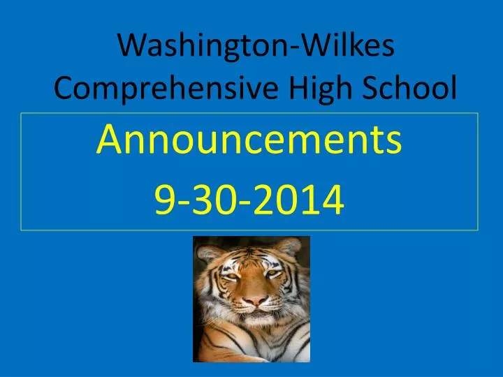 washington wilkes comprehensive high school