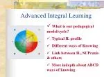 Advanced Integral Learning - slide 1