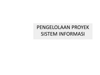 pengelolaan proyek sistem informasi