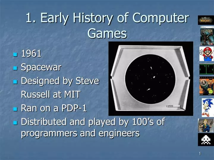 Spacewar! - PDP-1 - One of the First Video Games (MIT 1962) 