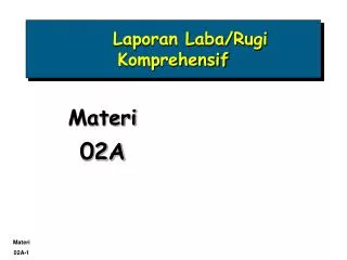 laporan laba rugi komprehensif