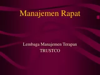 manajemen rapat