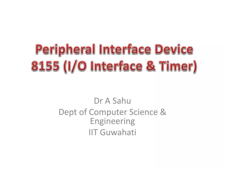 peripheral interface device 8155 i o interface timer