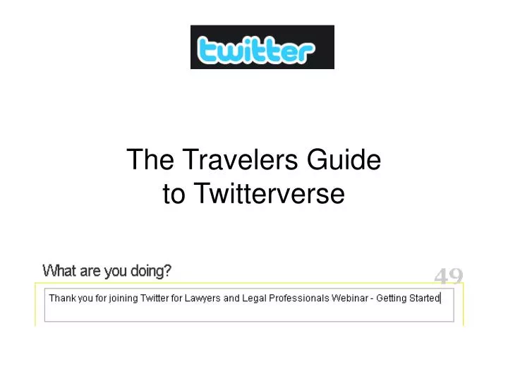 the travelers guide to twitterverse