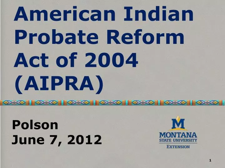 american indian probate reform act of 2004 aipra
