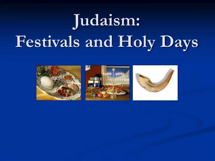 judaism festivals and holy days