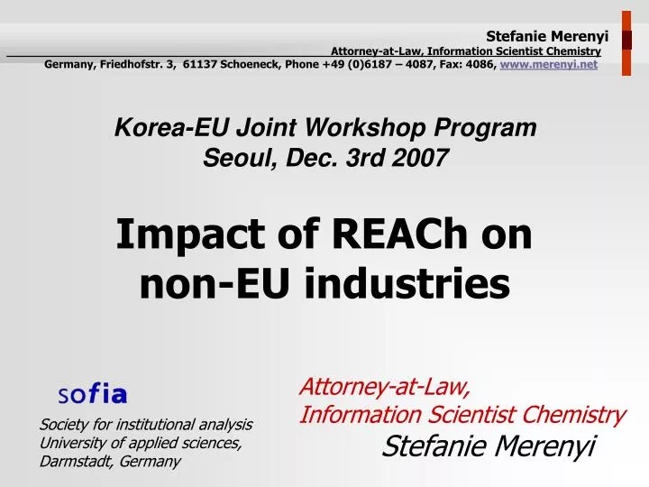 impact of reach on non eu industries