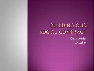 Building our Social Contract