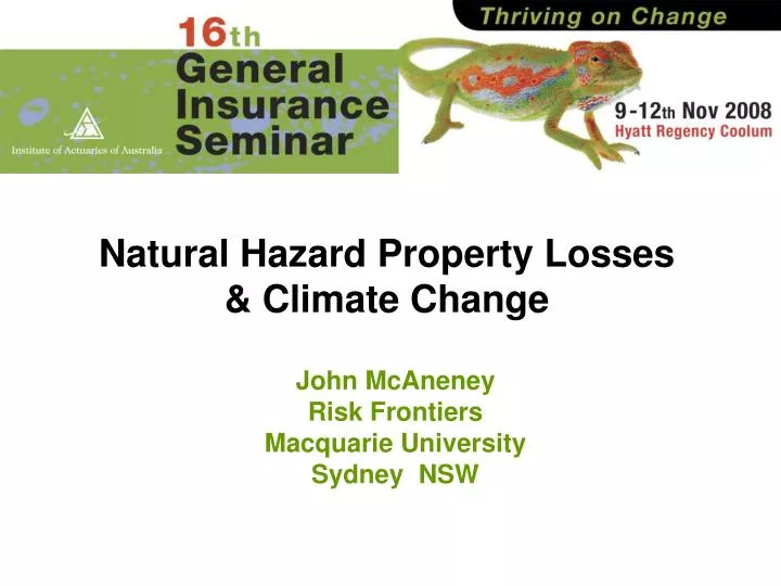 natural hazard property losses climate change