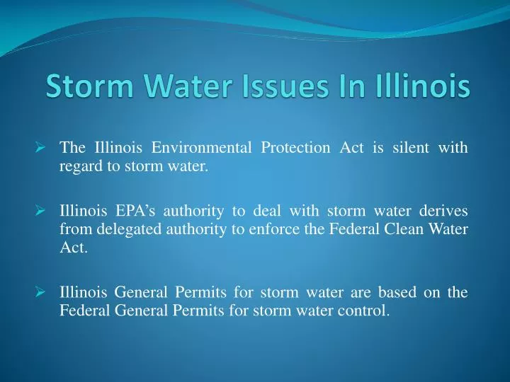 storm water issues in illinois