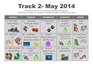 Track 2 Calendar May 2014