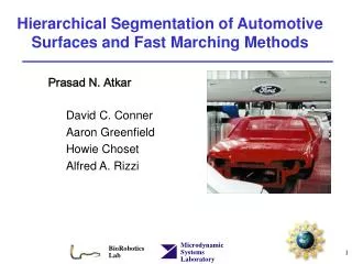 Hierarchical Segmentation of Automotive Surfaces and Fast Marching Methods