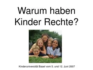 warum haben kinder rechte