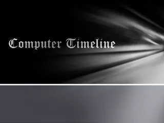 Computer Timeline