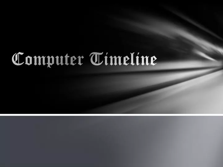 computer timeline