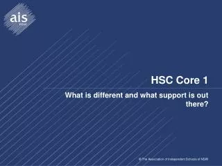 HSC Core 1