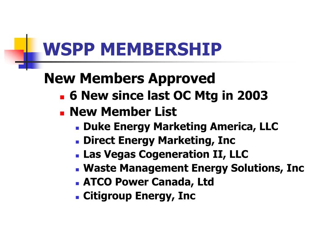 PPT - WSPP Membership Growth and Classifications PowerPoint ...