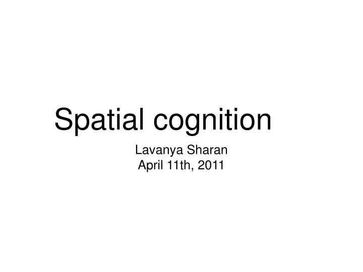 spatial cognition