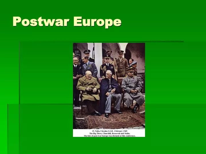 postwar europe