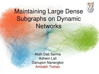 Maintaining Large Dense Subgraphs on Dynamic Networks