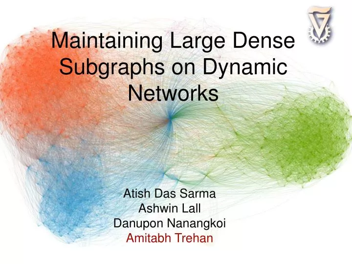 maintaining large dense subgraphs on dynamic networks