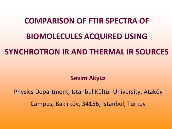 comparison of ftir spectra of biomolecules acquired using synchrotron ir and thermal ir sources