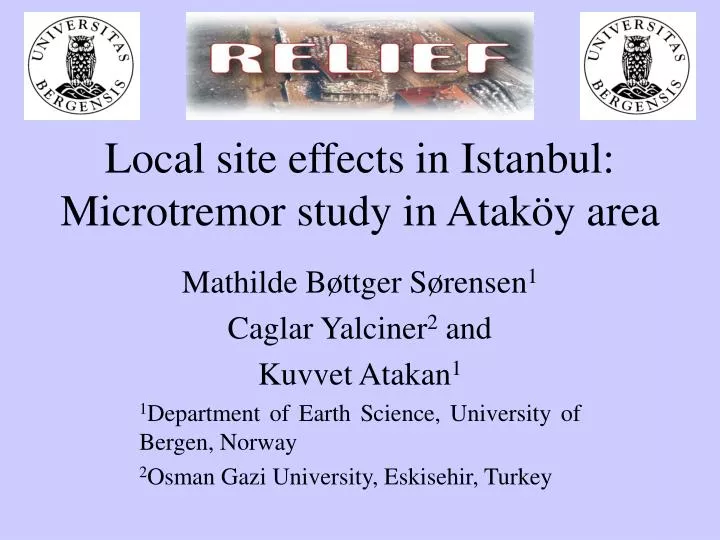 local site effects in istanbul microtremor study in atak y area