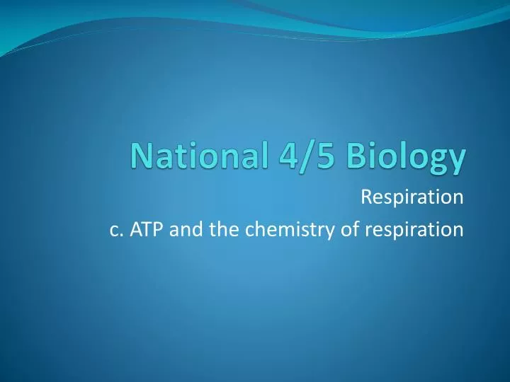 national 4 5 biology