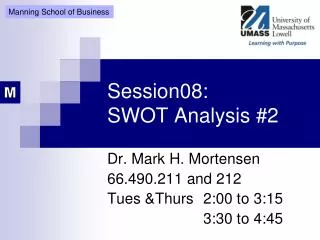 Session08: SWOT Analysis #2