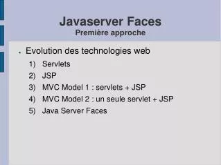 javaserver faces premi re approche