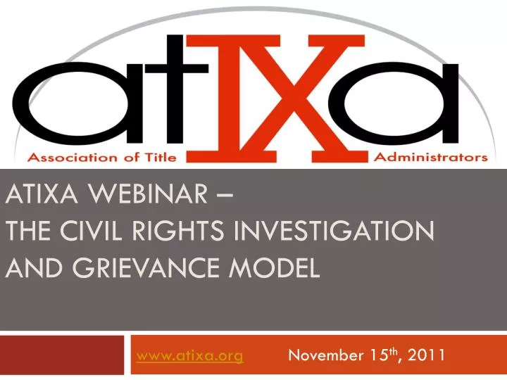 atixa webinar the civil rights investigation and grievance model
