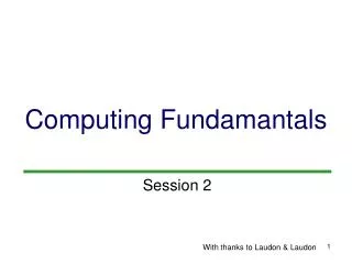 Computing Fundamantals