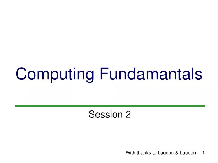 computing fundamantals