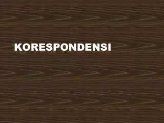 korespondensi