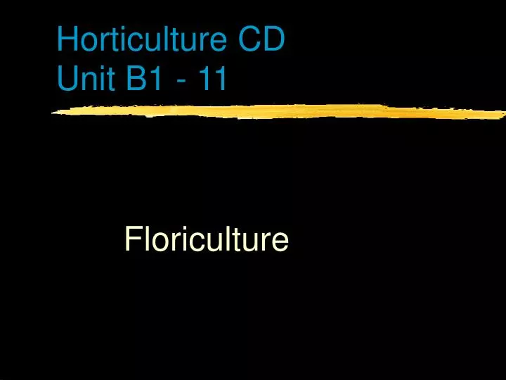 horticulture cd unit b1 11