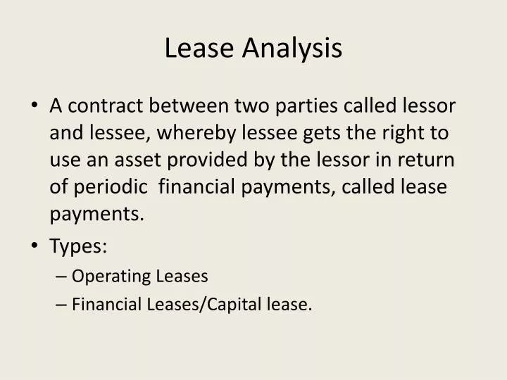 lease analysis