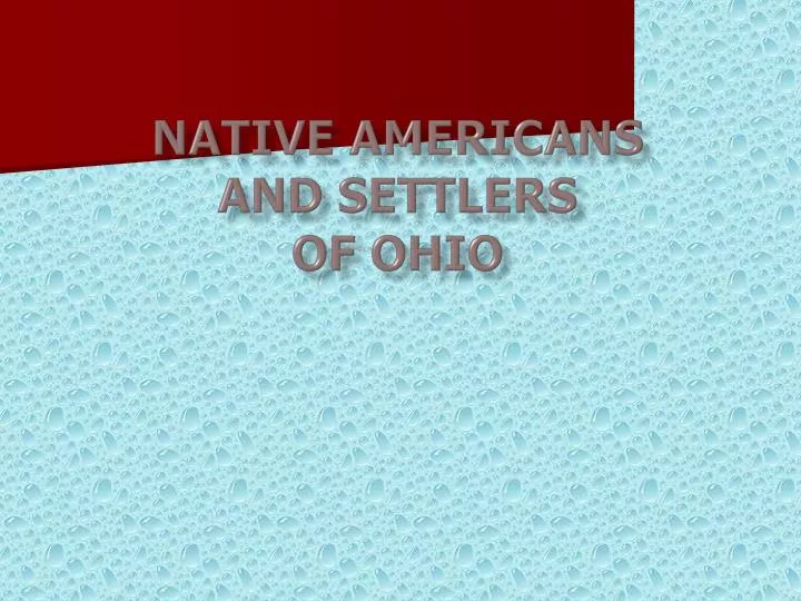 native americans and settlers of ohio