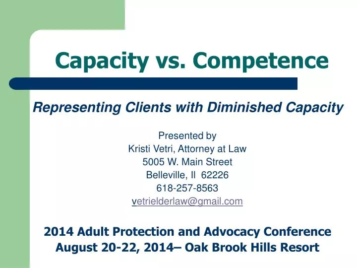 capacity vs competence
