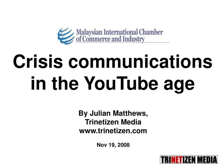 crisis communications in the youtube age