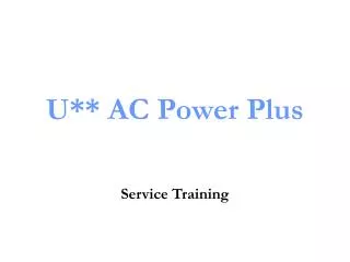 U** AC Power Plus