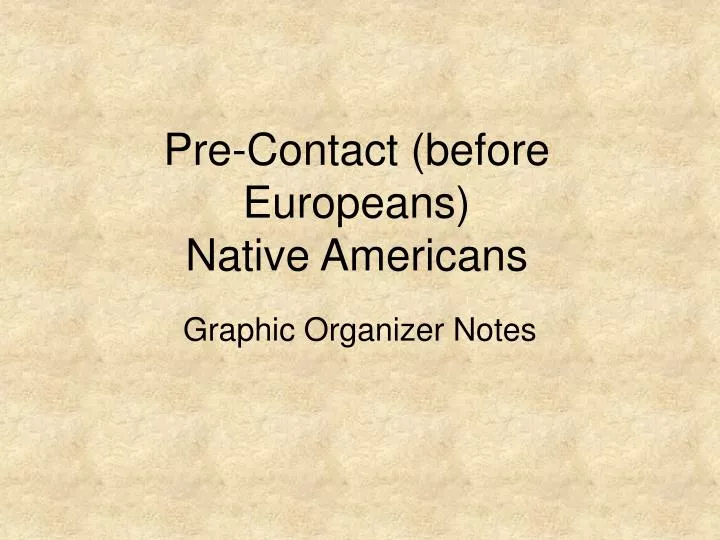 pre contact before europeans native americans