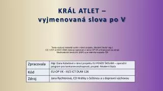 kr l atlet vyjmenovan slova po v