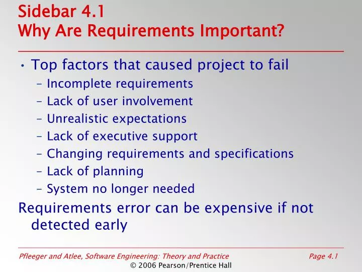 sidebar 4 1 why are requirements important