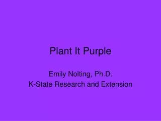 Plant It Purple
