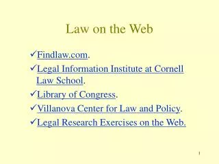 law on the web
