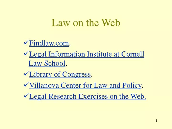 law on the web