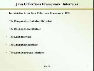 Java Collections Framework: Interfaces
